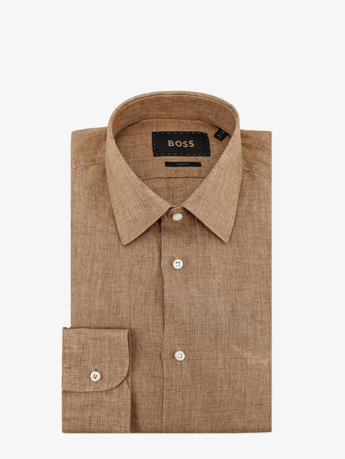 Boss Linen shirt - Mediumbeige