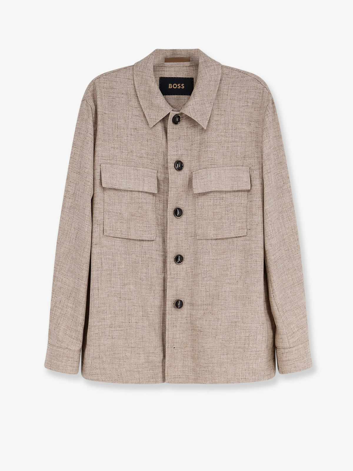 Boss Corvin virgin wool, silk and linen jacket - Mediumbeige