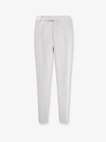 Boss Port linen trousers - White