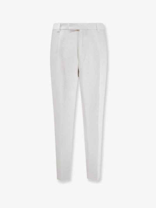 Boss Port linen trousers - White