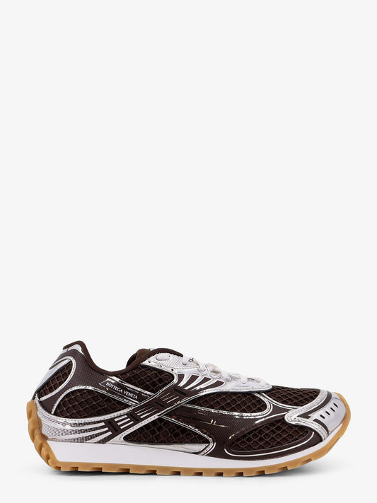 Bottega Veneta Orbit Mesh And Leather Sneakers