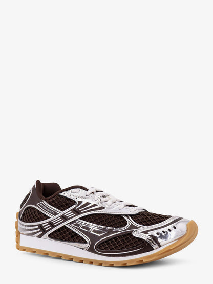 Bottega Veneta Orbit Mesh And Leather Sneakers