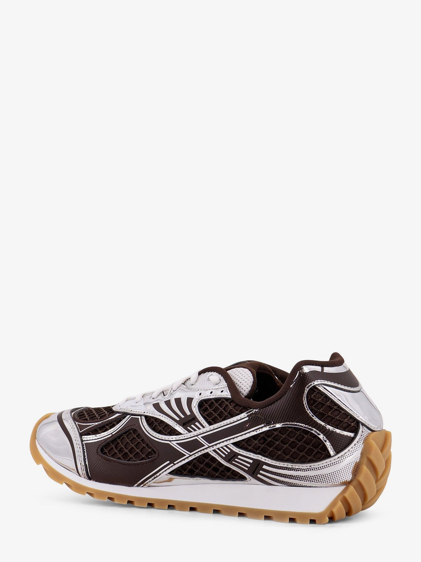 Bottega Veneta Orbit Mesh And Leather Sneakers