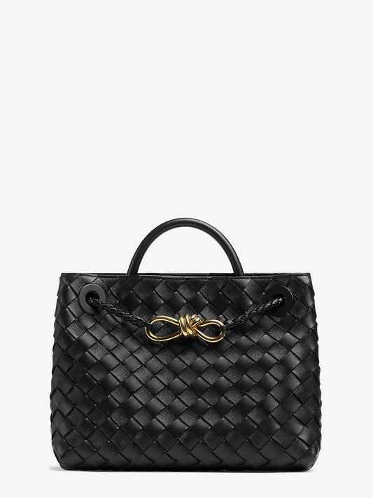 Bottega Veneta Small Andiamo Suede Handbag With Intrecciato Motif