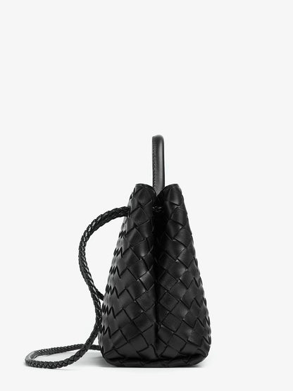 Bottega Veneta Andiamo Small Leather Crossbody Bag With Intrecciato Motif