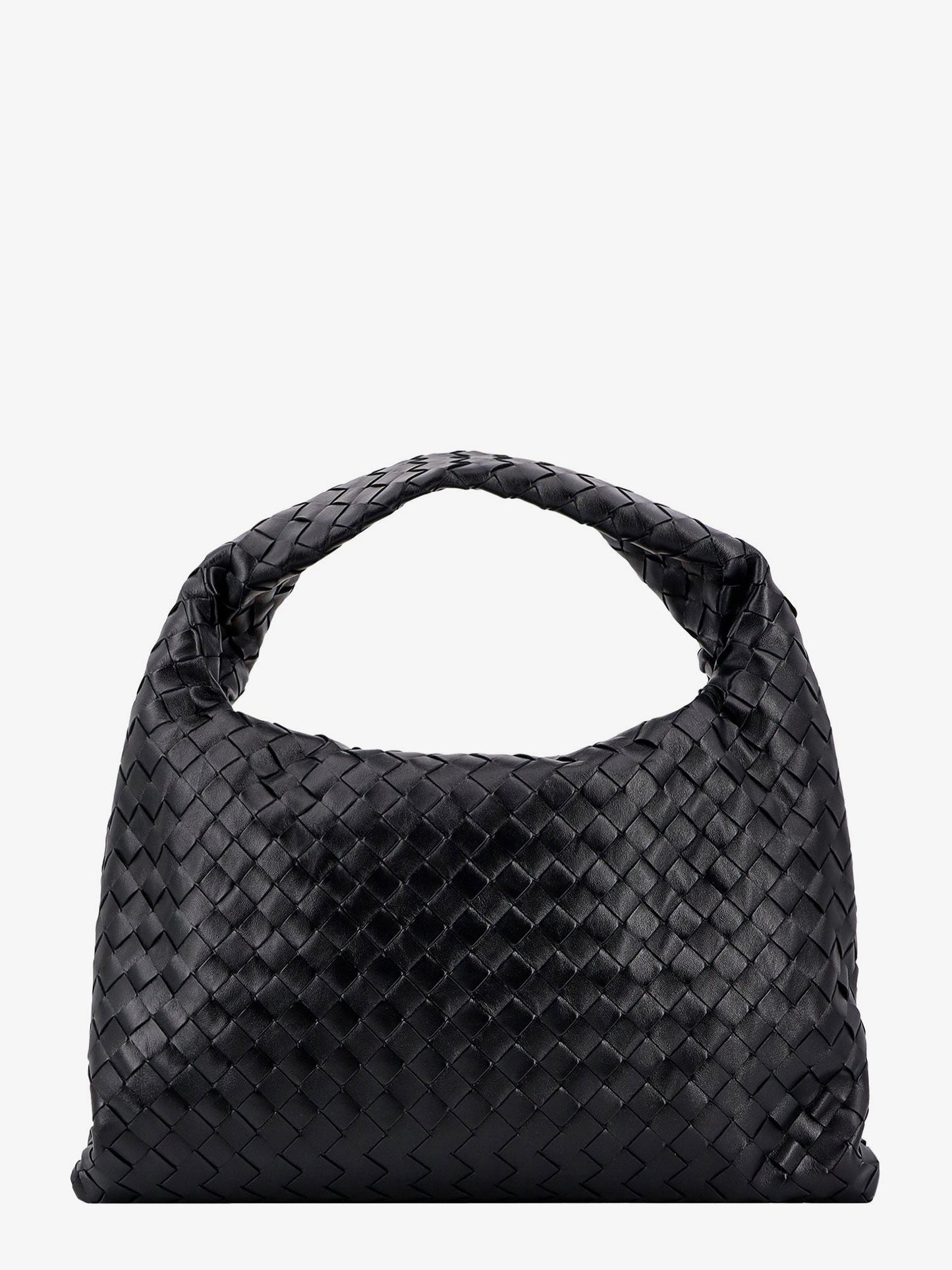 Bottega Veneta Hop Leather Shoulder Bag With Intrecciato Effect
