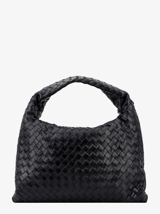Bottega Veneta Hop Leather Shoulder Bag With Intrecciato Effect