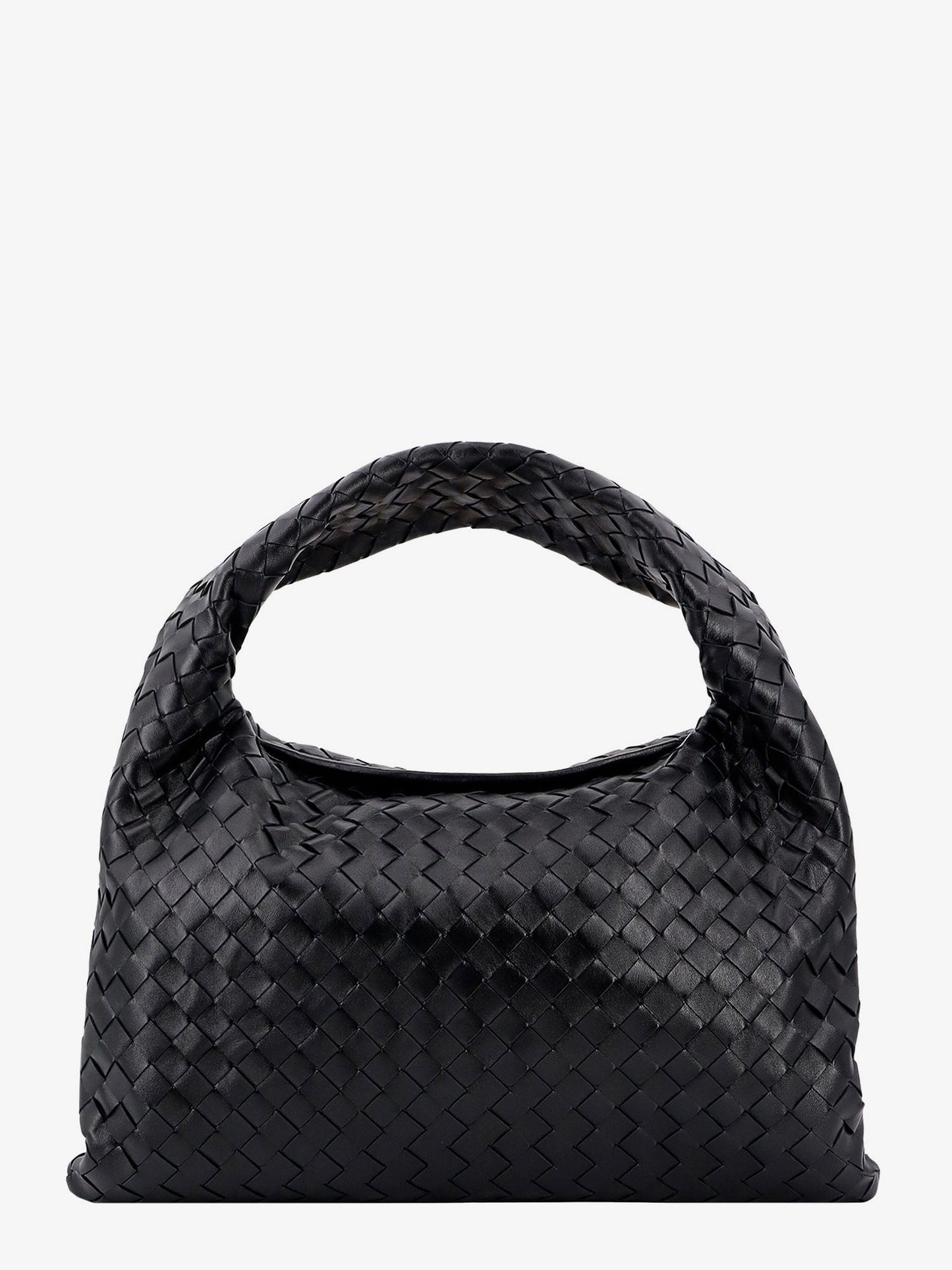Bottega Veneta Hop Leather Shoulder Bag With Intrecciato Effect