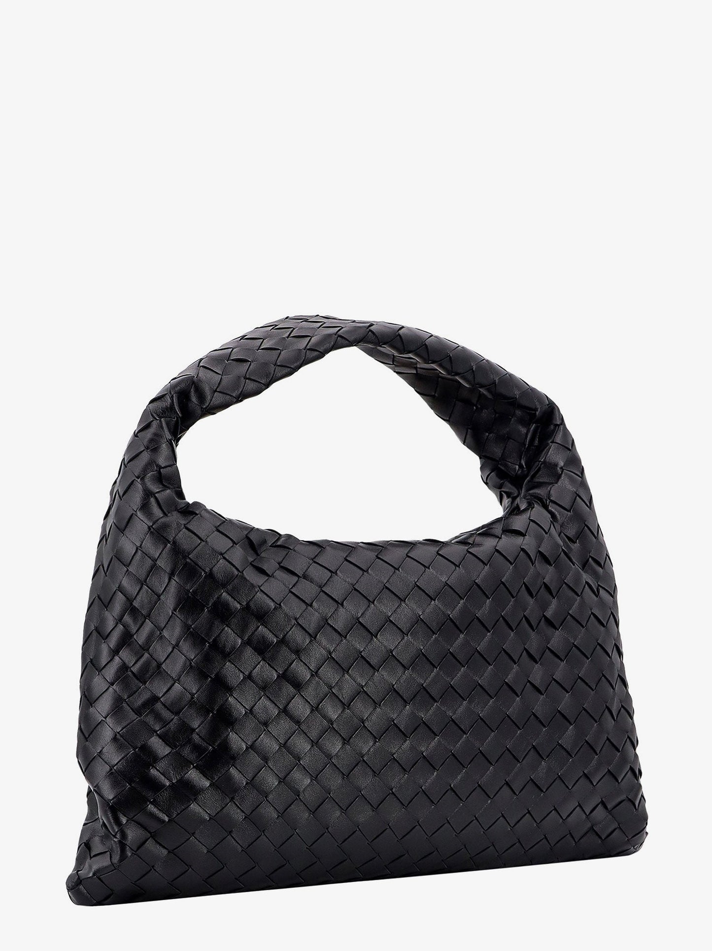 Bottega Veneta Hop Leather Shoulder Bag With Intrecciato Effect