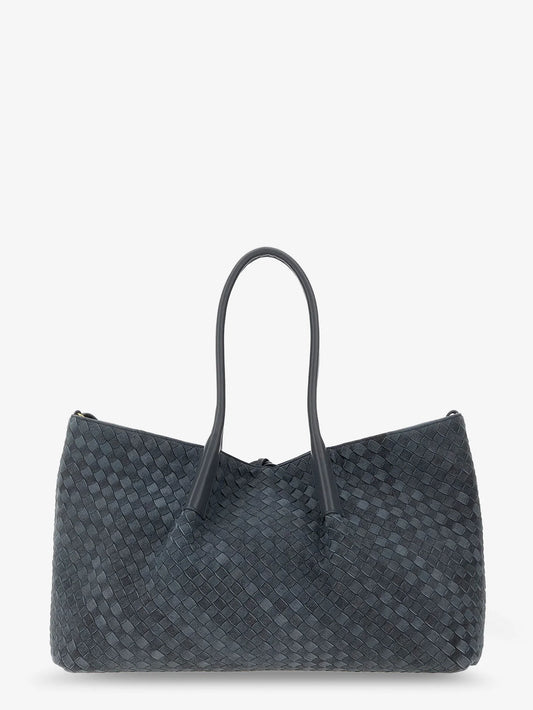 Bottega Veneta Pinacoteca Suede Handbag With Intrecciato Motif