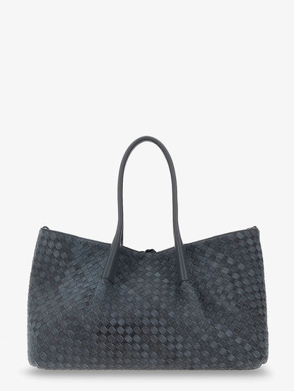 Bottega Veneta Pinacoteca Suede Handbag With Intrecciato Motif
