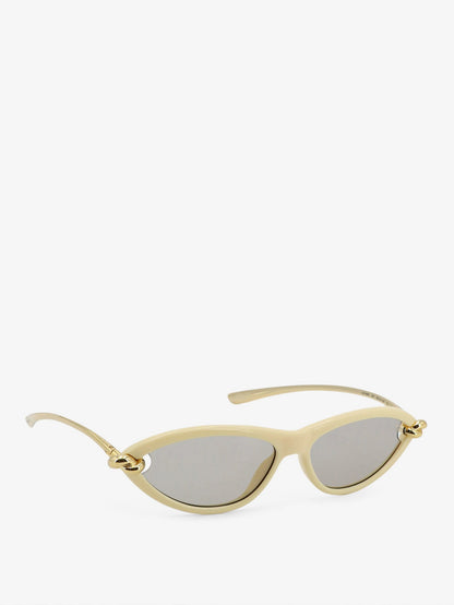 Bottega Veneta Knot Cat-Eye Sunglasses - Beige