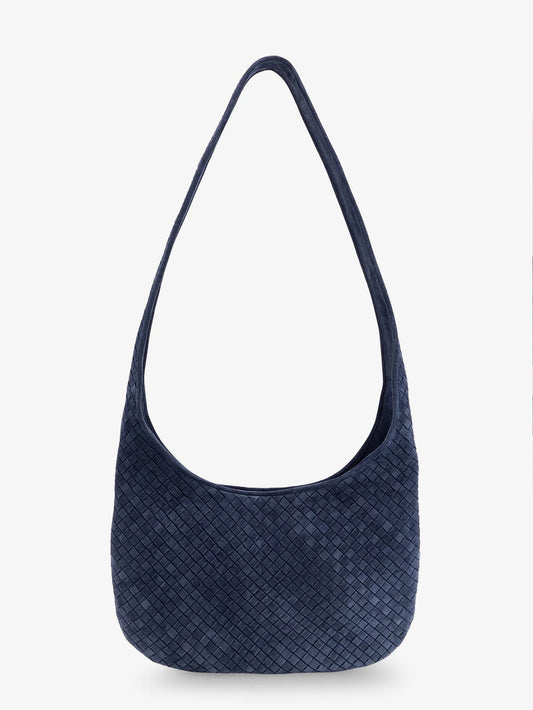 Bottega Veneta Veneto Suede Crossbody Bag With Intrecciato Motif