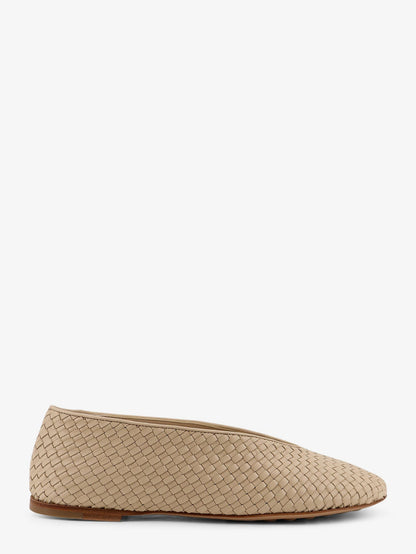 Bottega Veneta Rosa Flat leather ballerinas with Intrecciato motif - Tufo