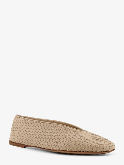 Bottega Veneta Rosa Flat leather ballerinas with Intrecciato motif - Tufo