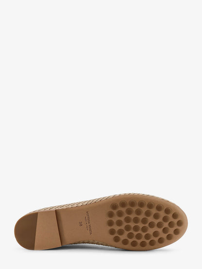 Bottega Veneta Rosa Flat leather ballerinas with Intrecciato motif - Tufo
