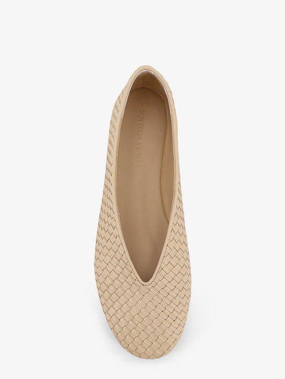 Bottega Veneta Rosa Flat leather ballerinas with Intrecciato motif - Tufo