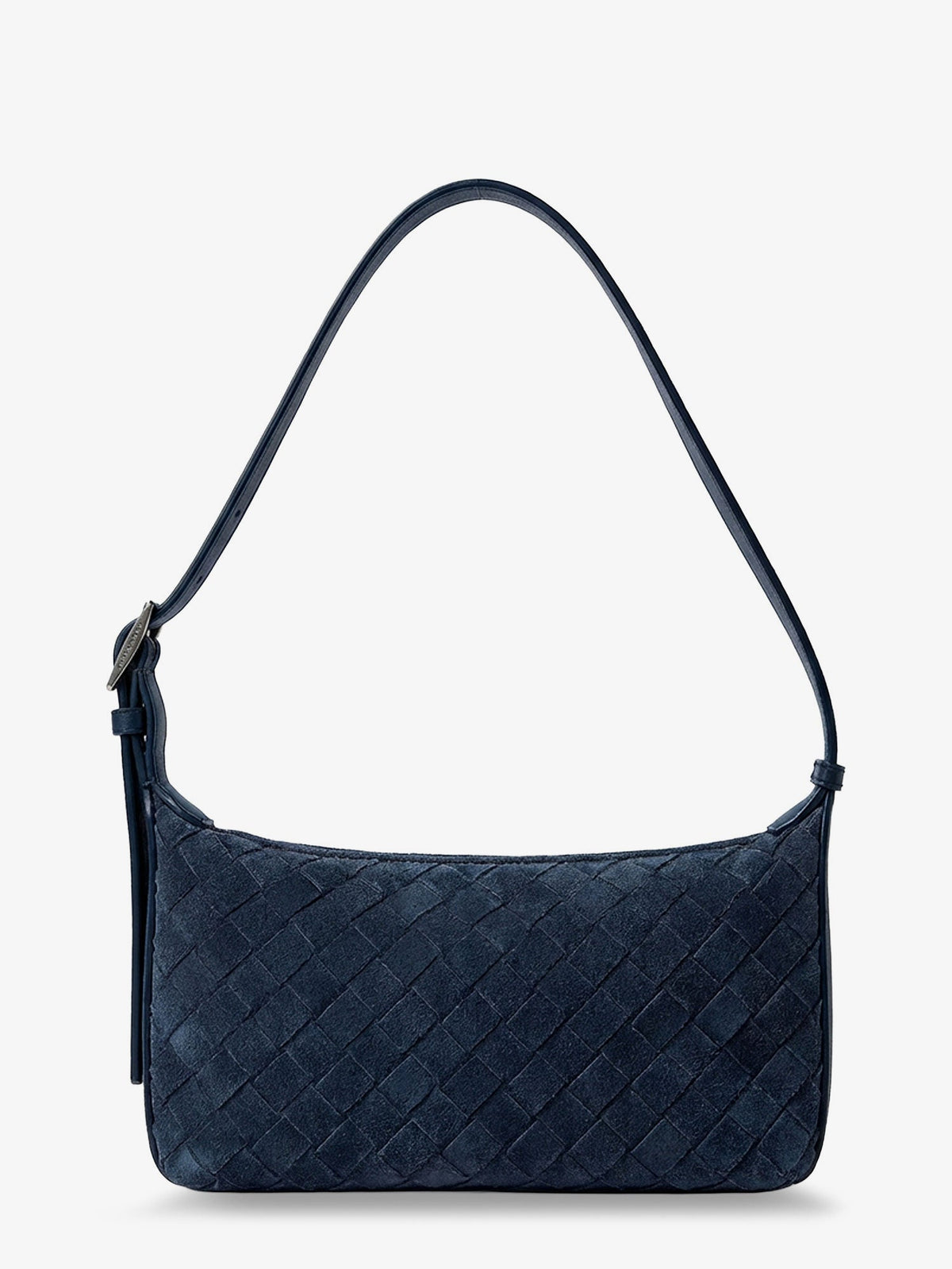 Bottega Veneta Traveler suede shoulder bag - Neptune-Silver