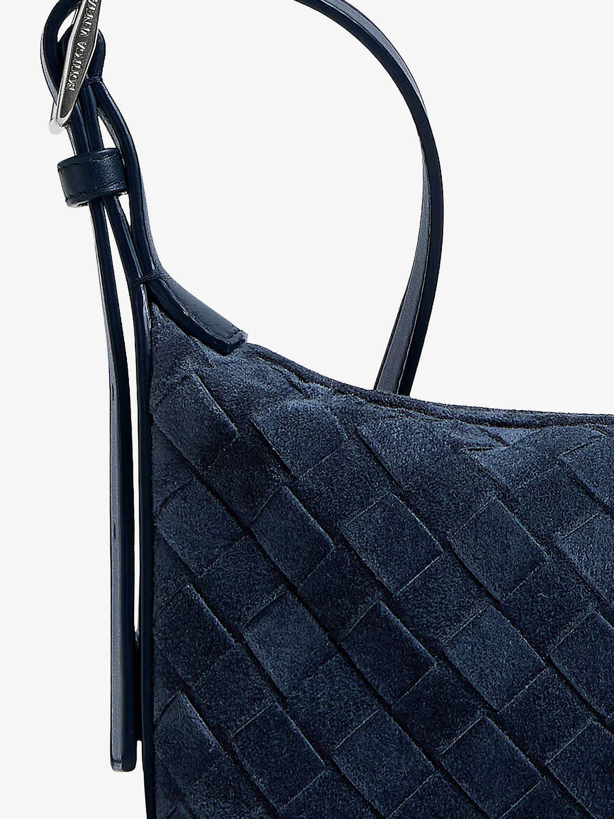 Bottega Veneta Traveler suede shoulder bag - Neptune-Silver