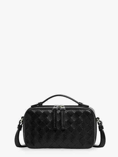 Bottega Veneta Leather Clutch Bag With Intrecciato Motif