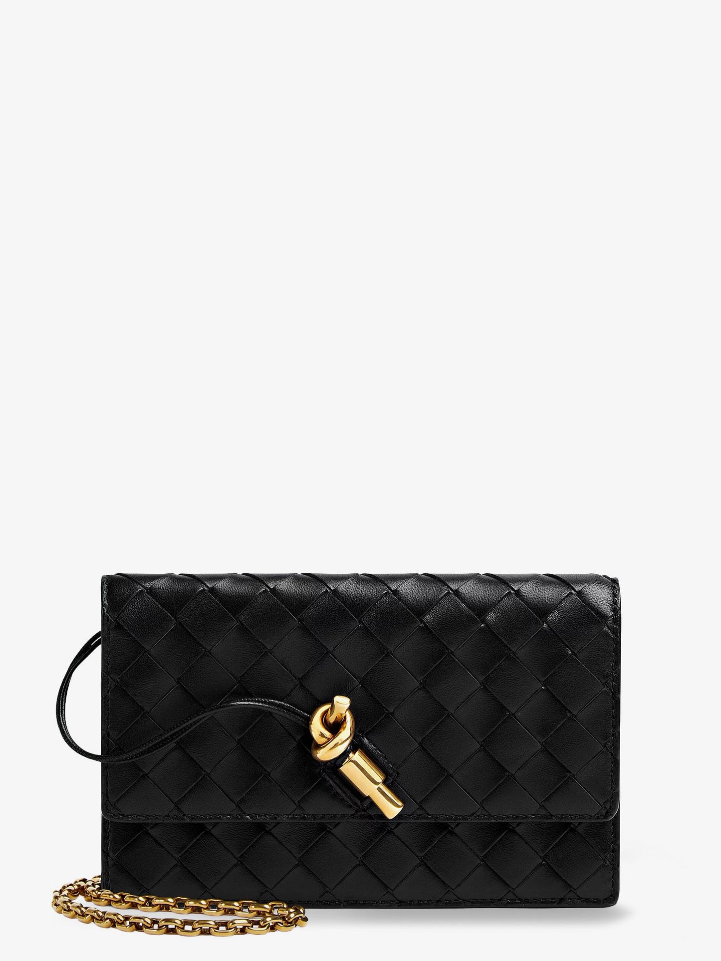 Bottega Veneta Leather Crossbody Bag With Intrecciato Motif