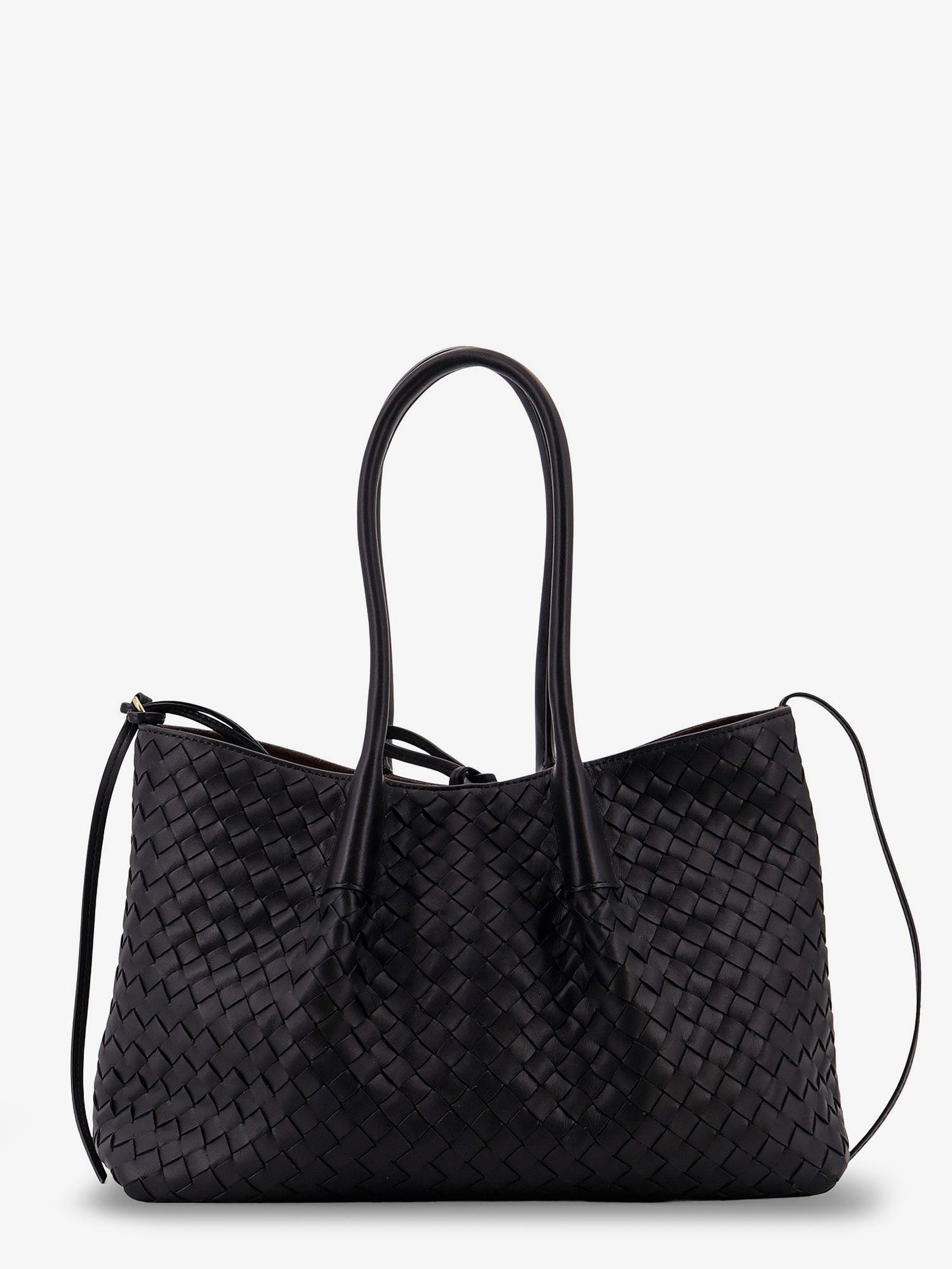 Bottega Veneta Pinacoteca Leather Handbag With Intrecciato Motif