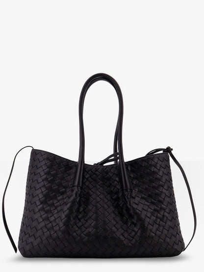 Bottega Veneta Pinacoteca Leather Handbag With Intrecciato Motif