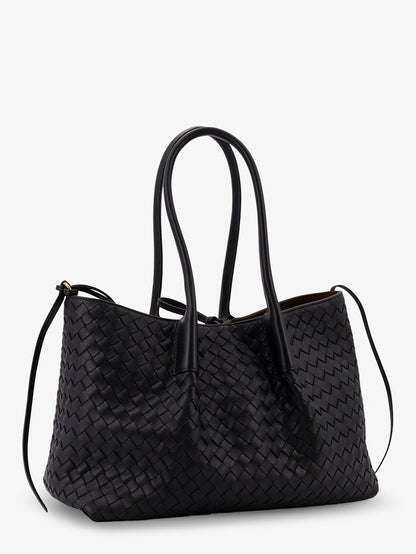 Bottega Veneta Pinacoteca Leather Handbag With Intrecciato Motif