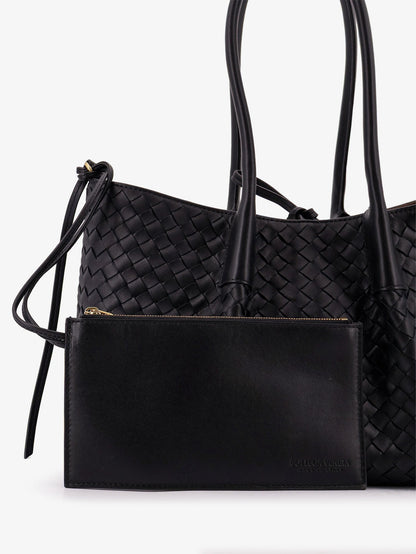 Bottega Veneta Pinacoteca Leather Handbag With Intrecciato Motif