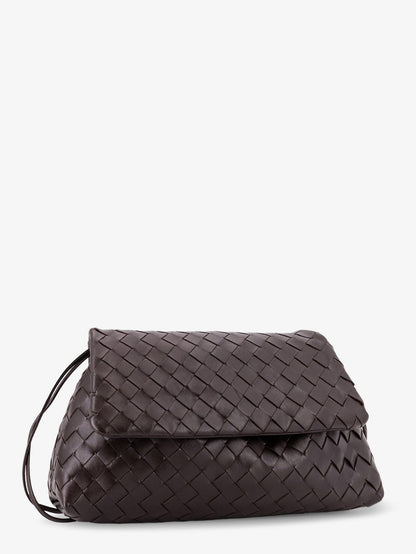 Bottega Veneta Suede Giorno Shoulder Bag With Intrecciato Pattern