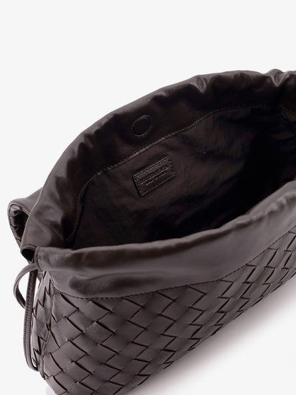 Bottega Veneta Suede Giorno Shoulder Bag With Intrecciato Pattern