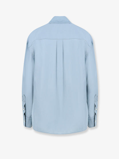 Bottega Veneta Parachute viscose and silk blend shirt - Bluegravel