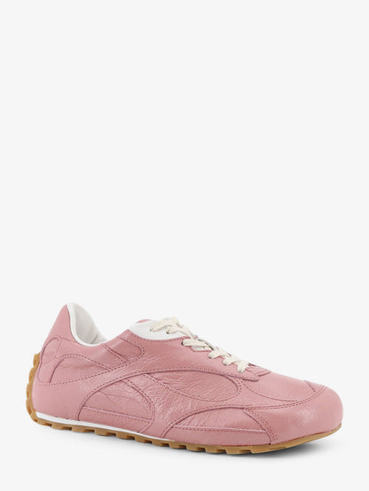 Bottega Veneta Orbit Flash Leather Sneakers - Camelia