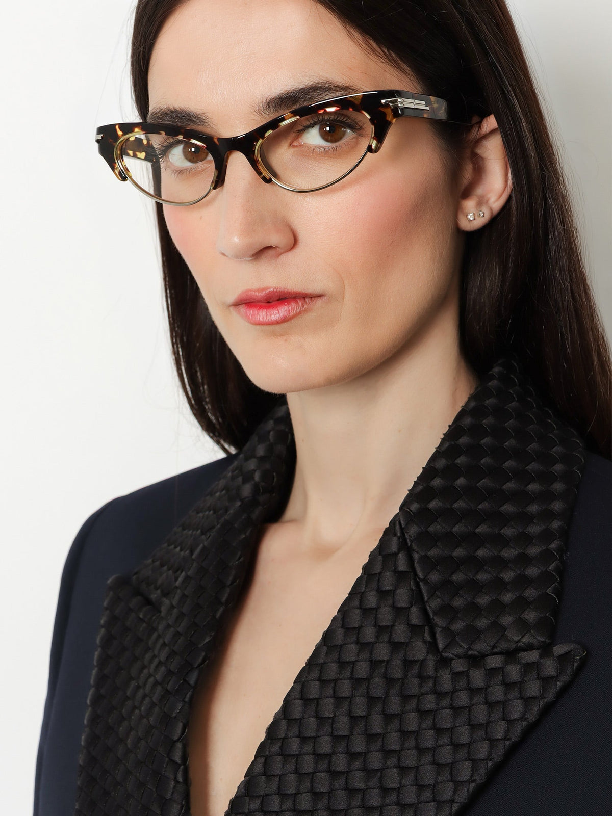 Bottega Veneta Angle Acetate Sunglasses - Havana