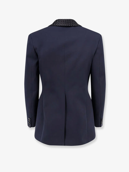 Bottega Veneta Wool Blazer With Intrecciato Detail