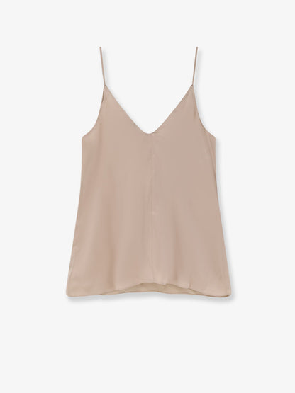 Brunello Cucinelli Stretch silk top - Sand