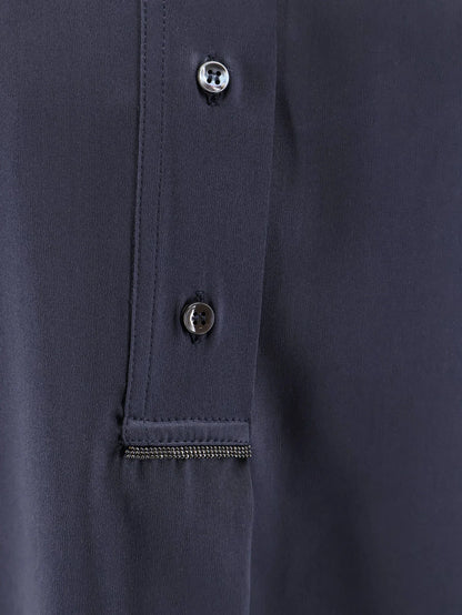Brunello Cucinelli Silk Shirt With Monili Detail