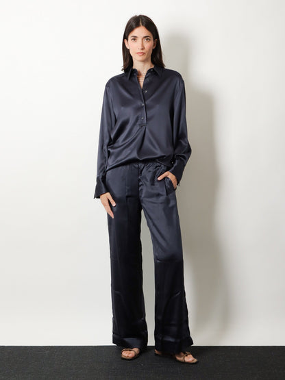 Brunello Cucinelli Silk trousers - Night Sky