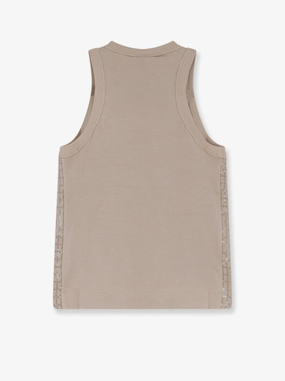 BRUNELLO CUCINELLI - Dazzling pattern jersey tank top