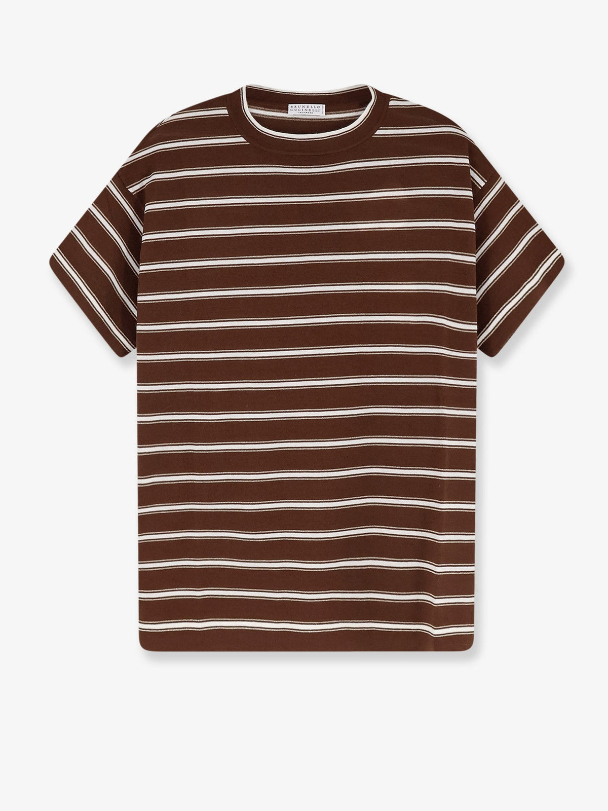 Brunello Cucinelli Virgin wool and cashmere blend t-shirt - Cacao