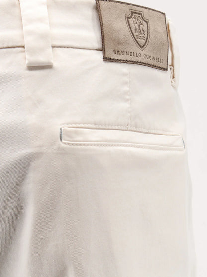 BRUNELLO CUCINELLI - Stretch cotton trousers