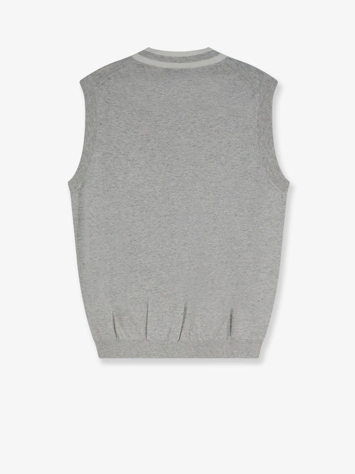 Brunello Cucinelli Cotton vest with front logo patch - Nebbiapanama