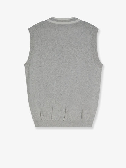 BRUNELLO CUCINELLI - Cotton vest with front logo patch