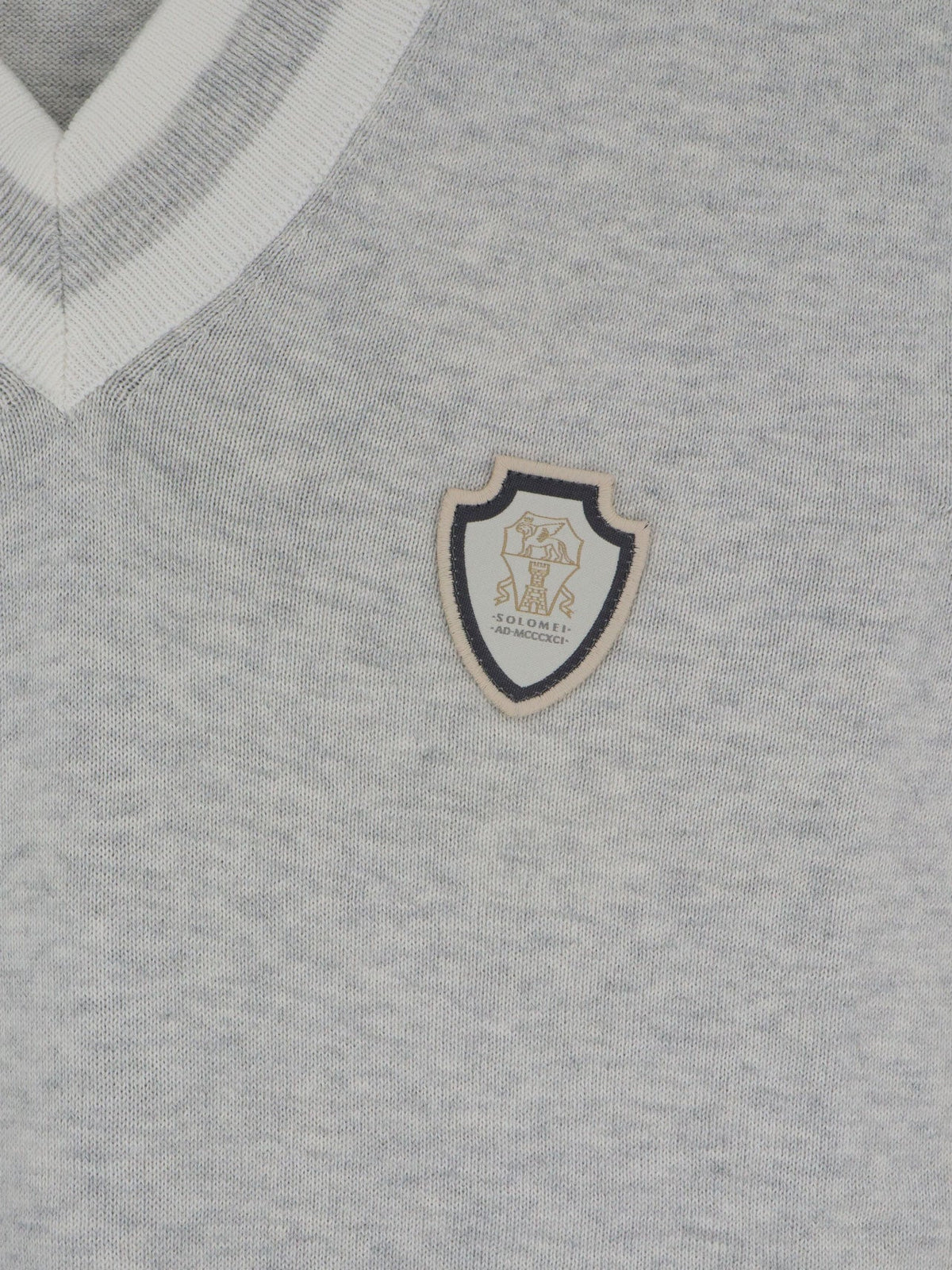 Brunello Cucinelli Cotton vest with front logo patch - Nebbiapanama