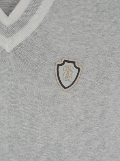 BRUNELLO CUCINELLI - Cotton vest with front logo patch