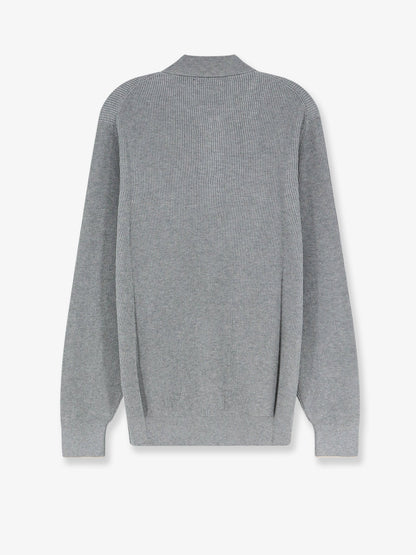 Brunello Cucinelli Ribbed cotton cardigan - Grigio Chiaro Sabbia