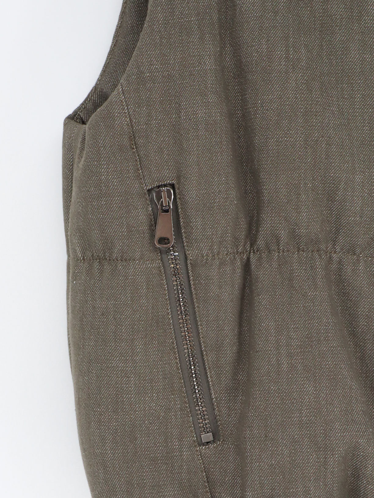 Brunello Cucinelli Sleeveless Effect Twill Denim Down Jacket
