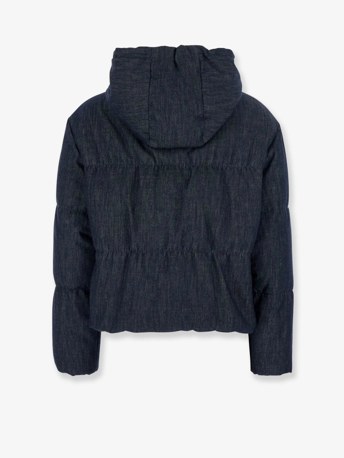 Brunello Cucinelli Hooded padded denim jacket - Denimblu
