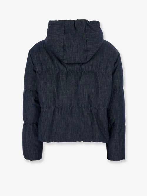 Brunello Cucinelli Hooded padded denim jacket - Denimblu
