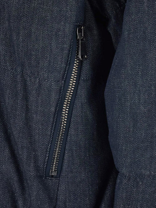 Brunello Cucinelli Hooded padded denim jacket - Denimblu
